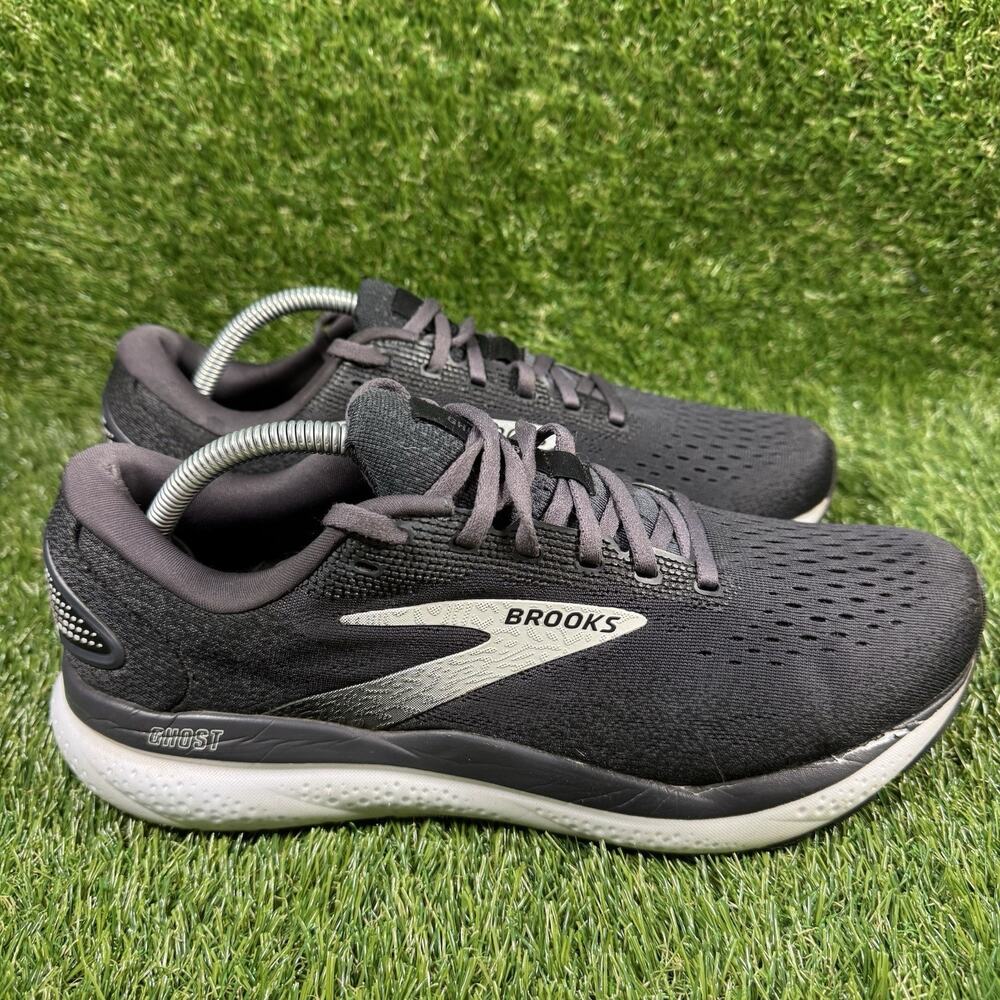Brooks Ghost 16 Mens Black And White Size 10 Athletic Running Shoes 1104181D090
